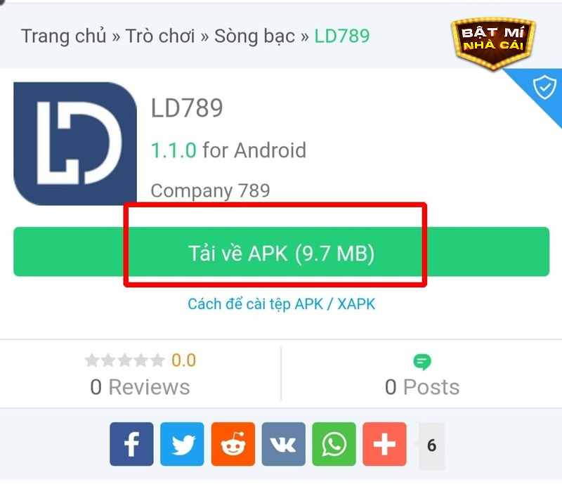Tải app LD 789 về điện thoại Android